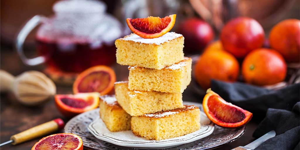 Blood Orange and Almond Polenta Cake